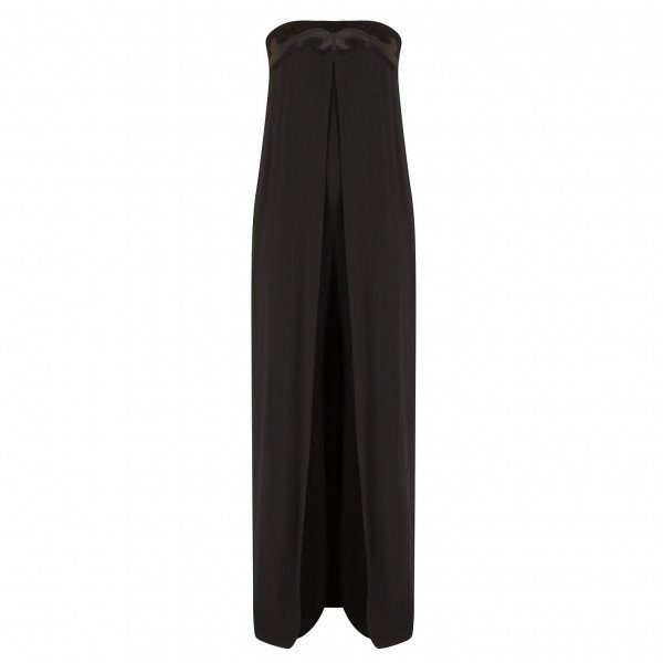 Ralph Lauren Strapless Suede-Detail Jumpsuit