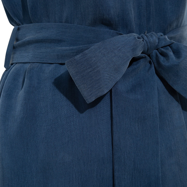 FEMPONIQ Off Shoulder Belted Vegan Jumpsuit