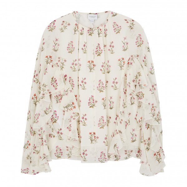 Giambattista Valli Floral Silk Blouse