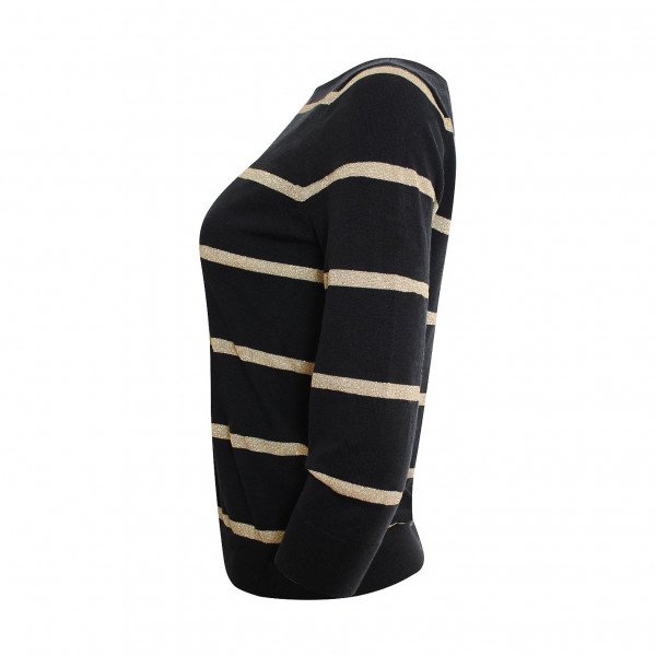 Ralph Lauren Metallic-Striped Sweater