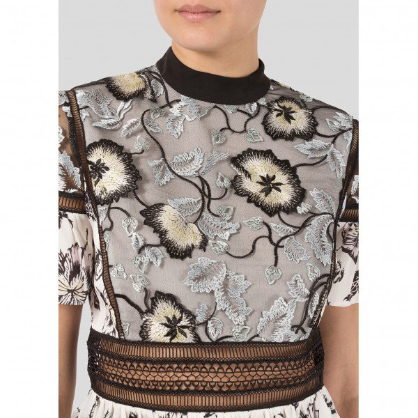 Self-Portrait Lucia Embroidered Top