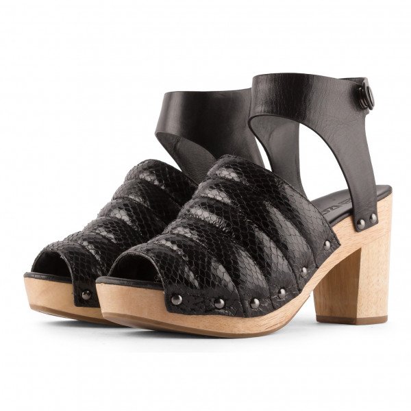 Snakeskin clogs on sale