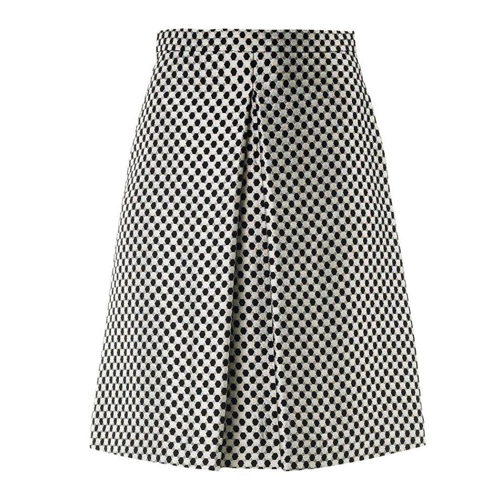 Osman London Checkered Brocade Skirt