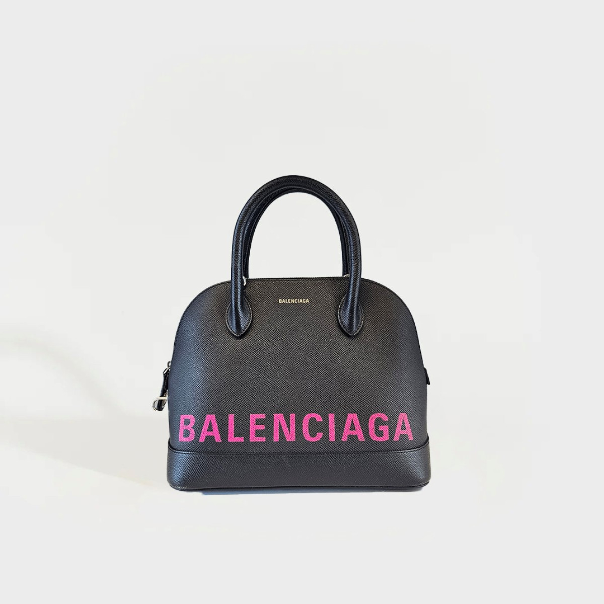 Balenciaga Small Leather Ville Bag in Black