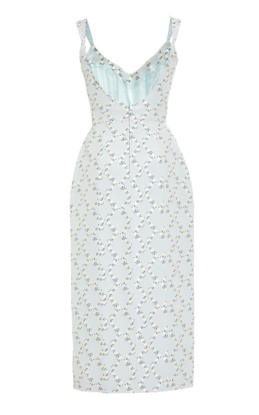 Markarian NY Edward Blue Floral Corset Dress