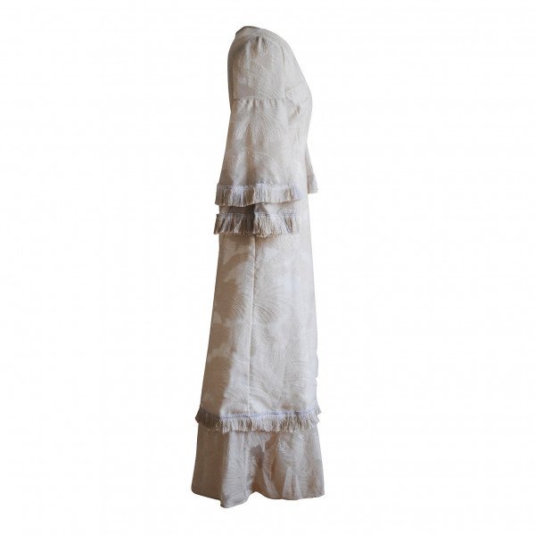 Amanda Wakeley Fringed Jacquard Maxi Dress