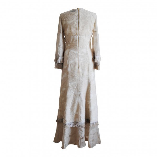 Amanda Wakeley Fringed Jacquard Maxi Dress
