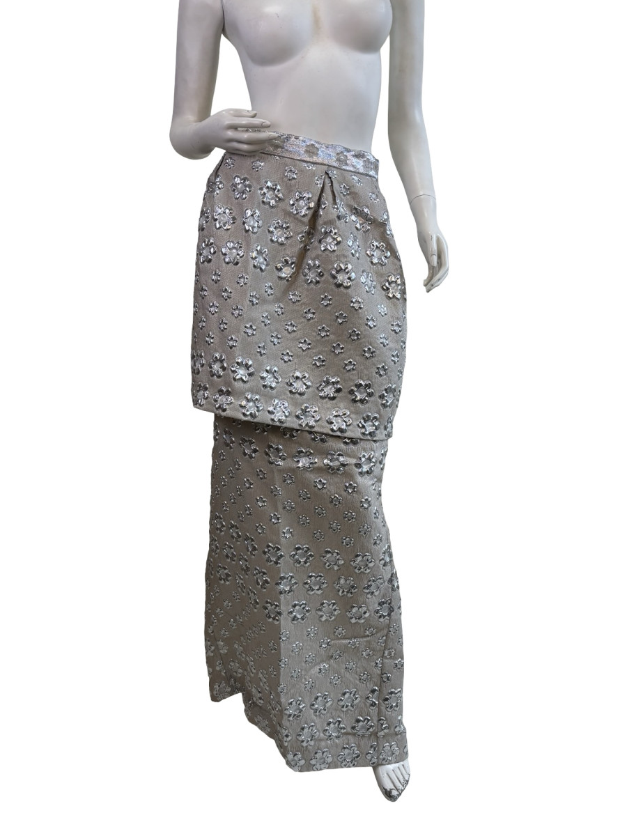 Roksanda Maxi White Flower Print Skirt