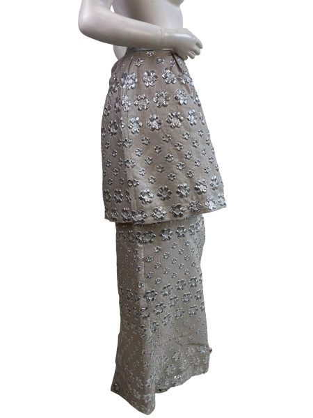 Roksanda Maxi White Flower Print Skirt