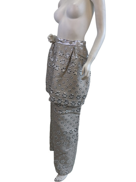Roksanda Maxi White Flower Print Skirt