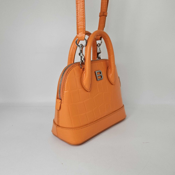 Balenciaga XXS Ville Embossed Leather Tote in Orange