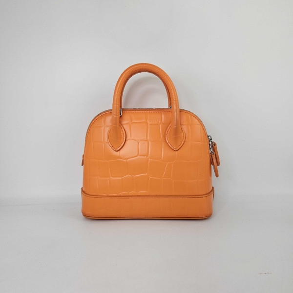 Balenciaga XXS Ville Embossed Leather Tote in Orange