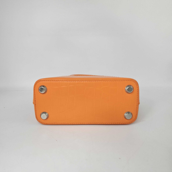 Balenciaga XXS Ville Embossed Leather Tote in Orange