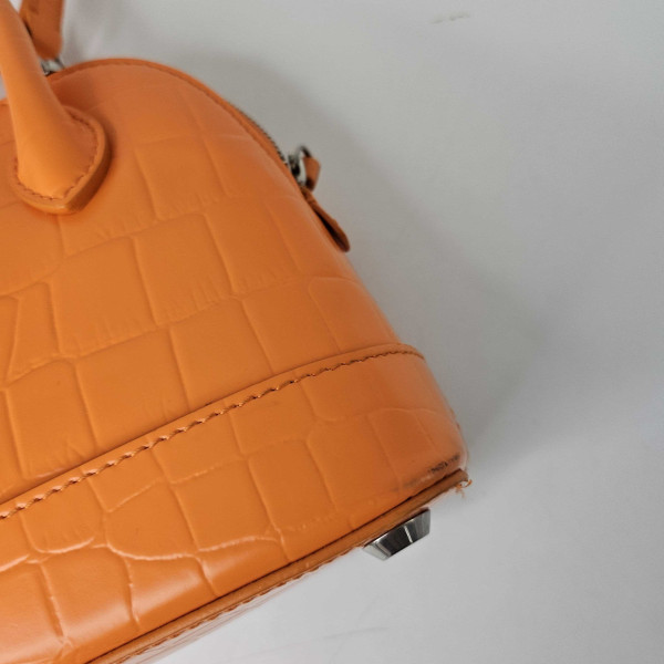 Balenciaga XXS Ville Embossed Leather Tote in Orange
