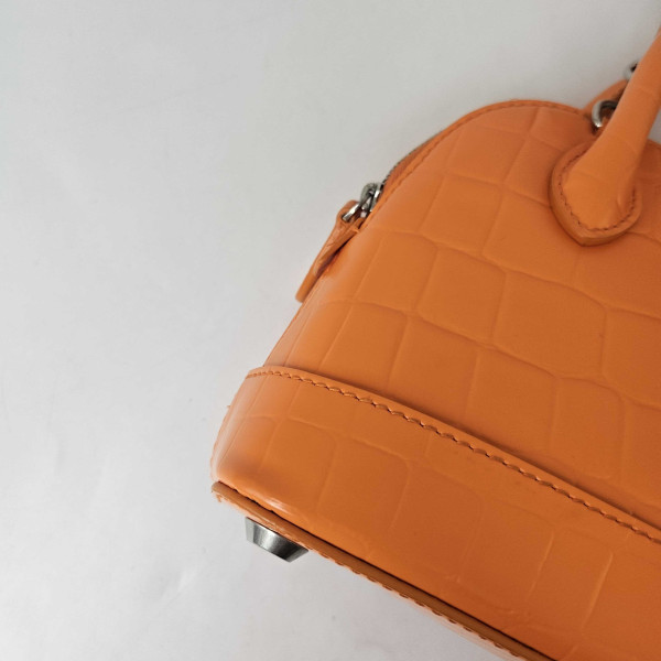 Balenciaga XXS Ville Embossed Leather Tote in Orange