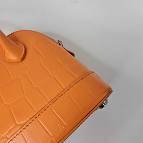 Balenciaga XXS Ville Embossed Leather Tote in Orange
