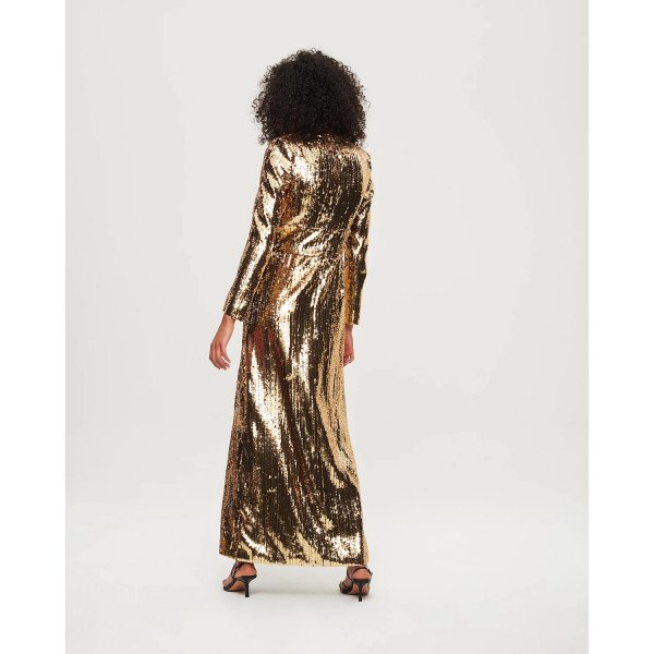 Borgo De Nor Gisele V-Neck Sequinned Maxi Dress