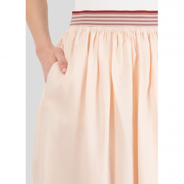Stella McCartney Striped-Waistband Gathered Skirt