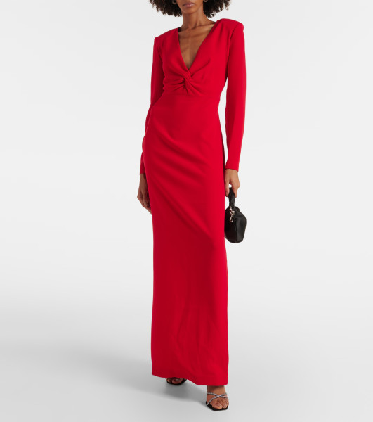 Roland Mouret Long sleeve cady maxi dress