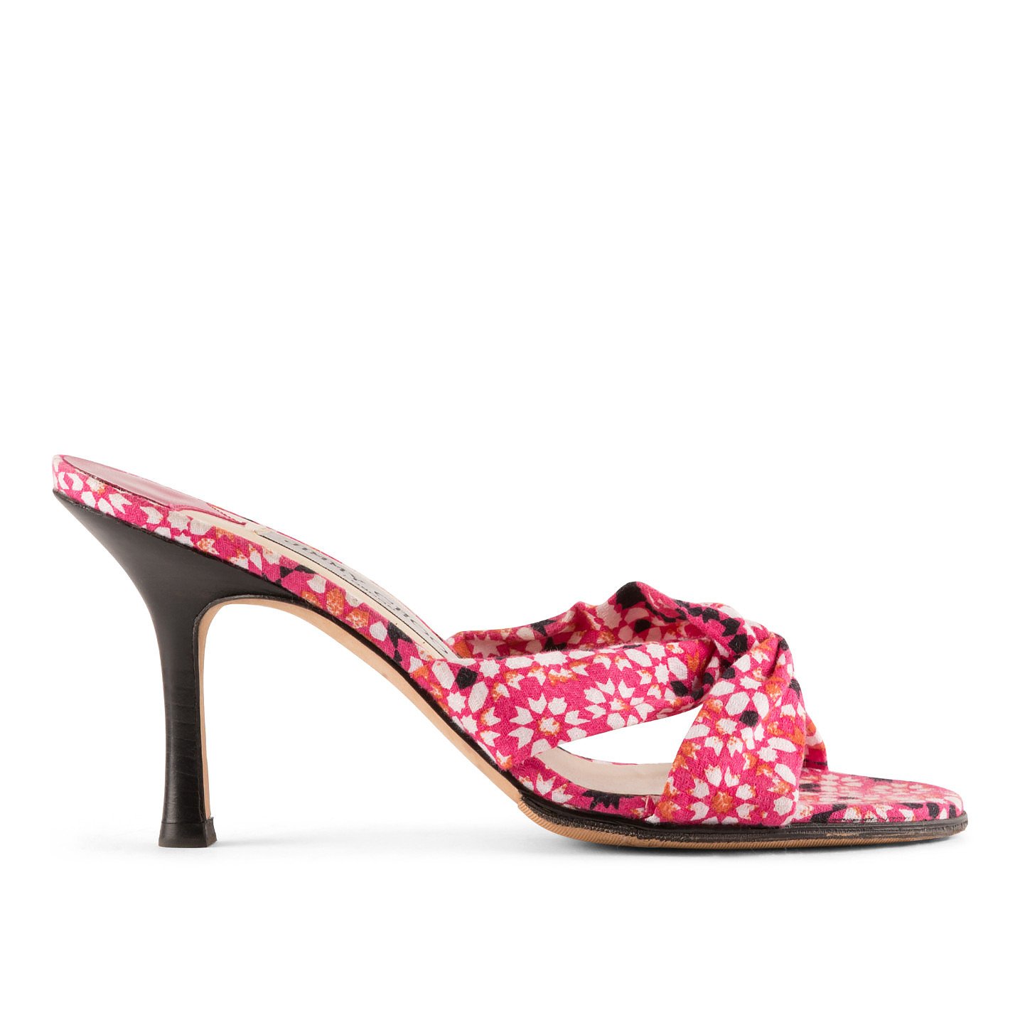 Jimmy Choo Patterned Canvas Heeled Sandals