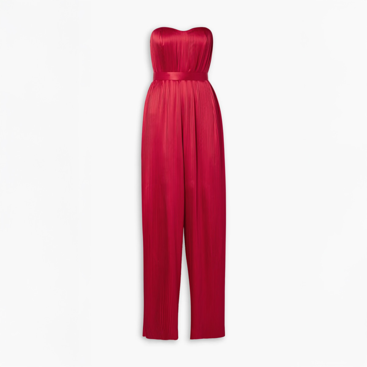 Sem Sem Pleated<br>
Bustier Jumpsuit with Belt