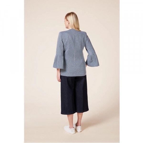 The Hour Jacquard Flounce Sleeve Jacket