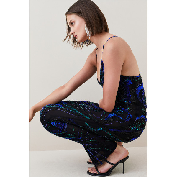 Karen Millen Hand Beaded And Embellished Jumpsuit