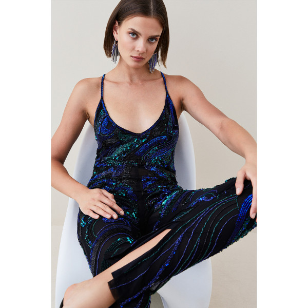 Karen Millen Hand Beaded And Embellished Jumpsuit