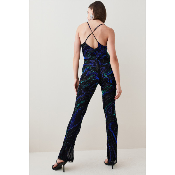 Karen Millen Hand Beaded And Embellished Jumpsuit