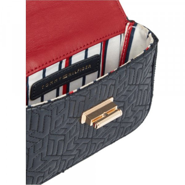 Tommy Hilfiger Turn Lock Leather Small Crossover Bag