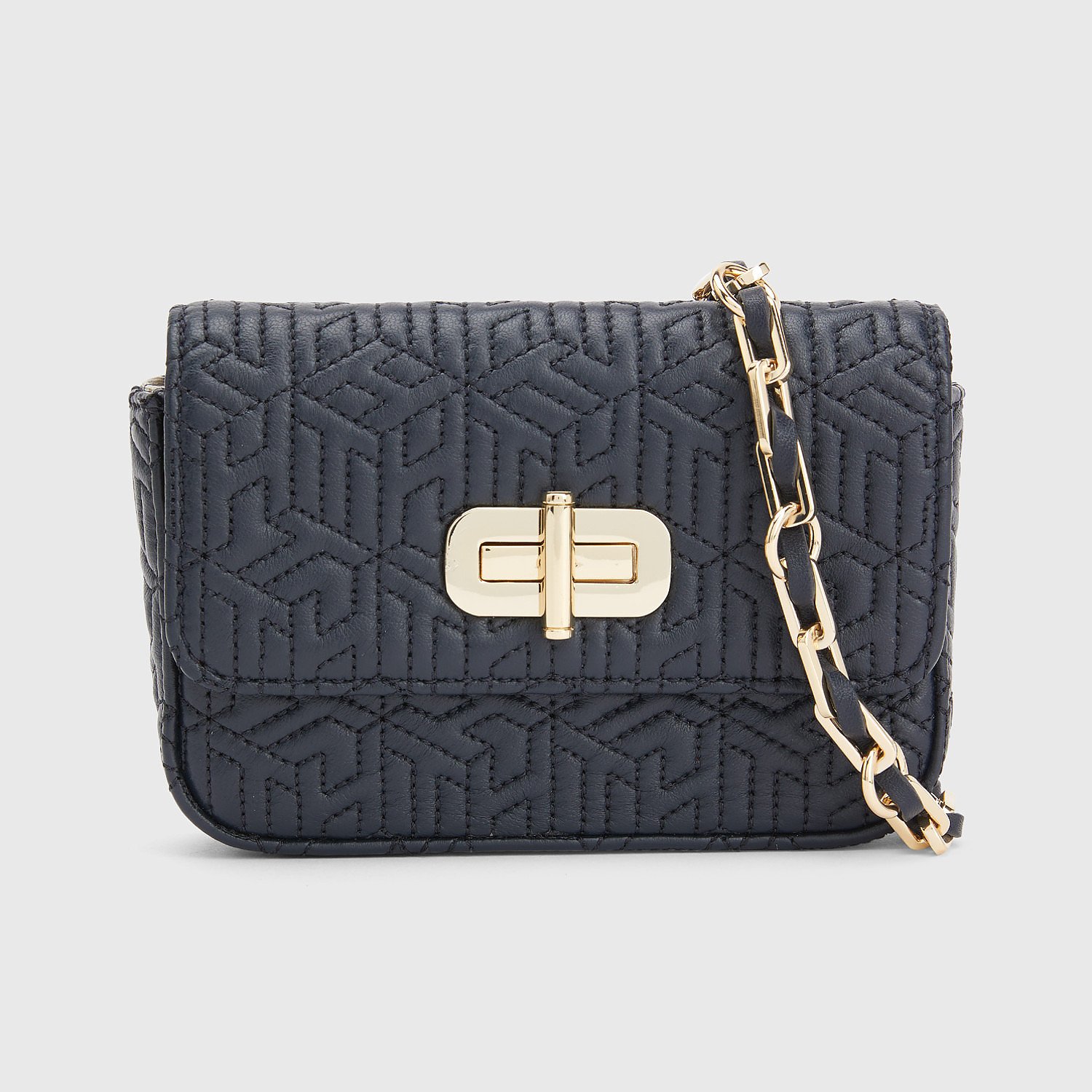 Tommy Hilfiger Turn Lock Leather Small Crossover Bag