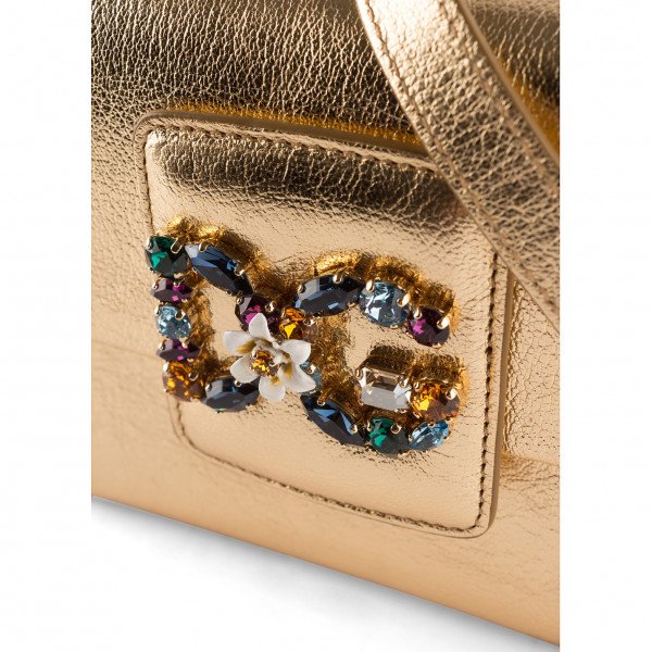 DOLCE & GABBANA Millennials Embellished Metallic Shoulder Bag