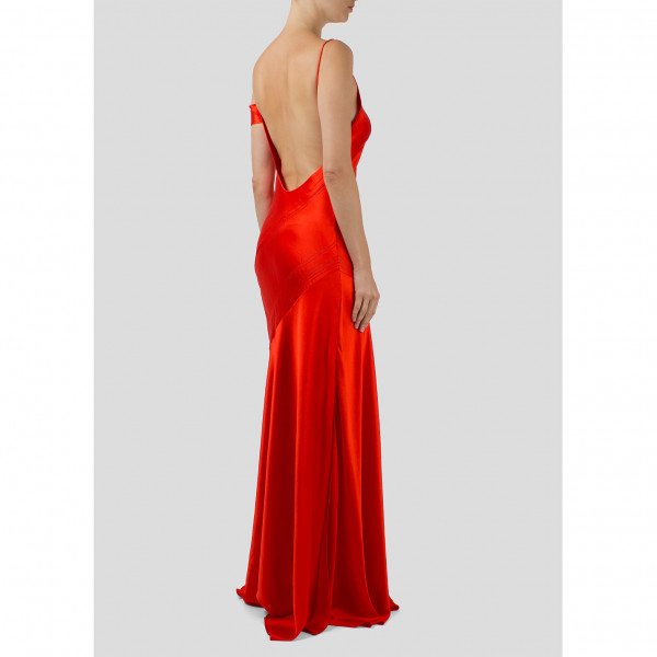 Amanda Wakeley Off Shoulder Silk Full length Gown