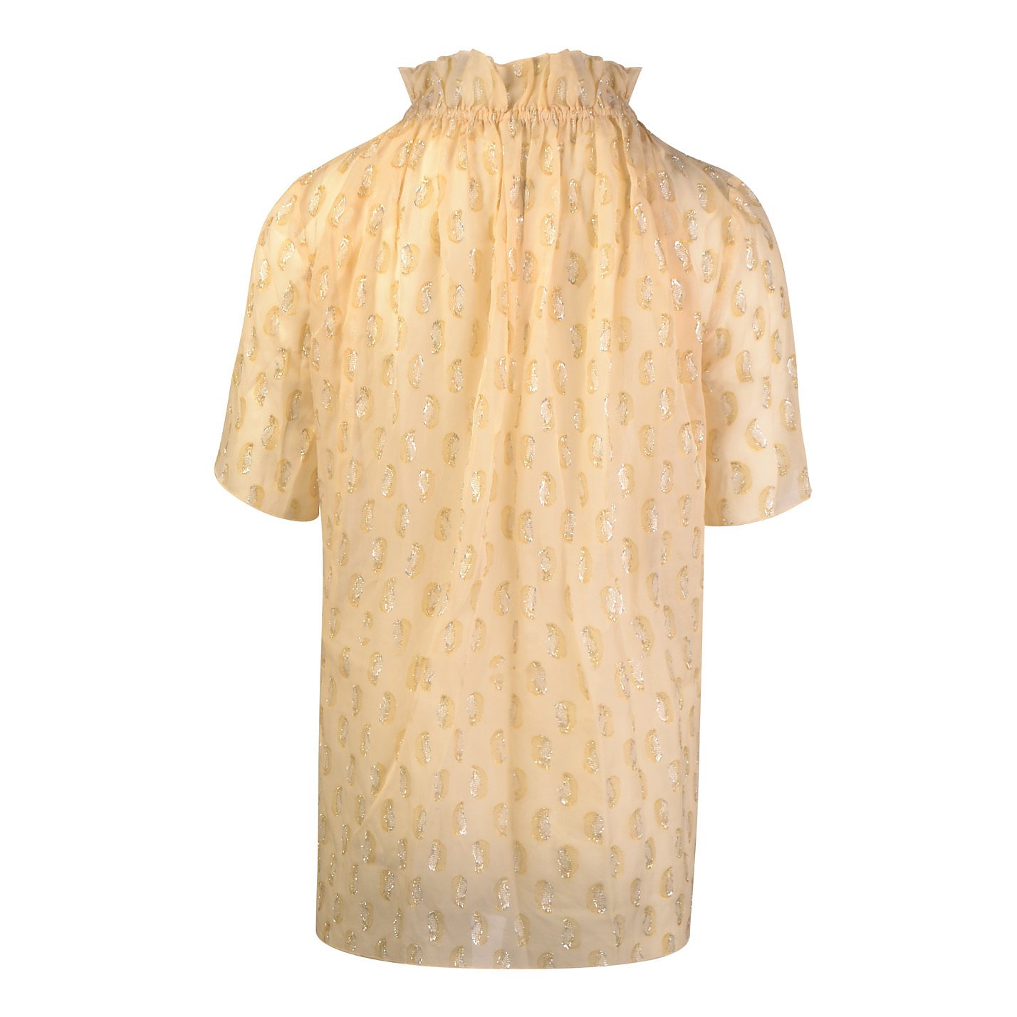 Lovechild 1979 Metallic Fil Coupé Short Sleeve Blouse