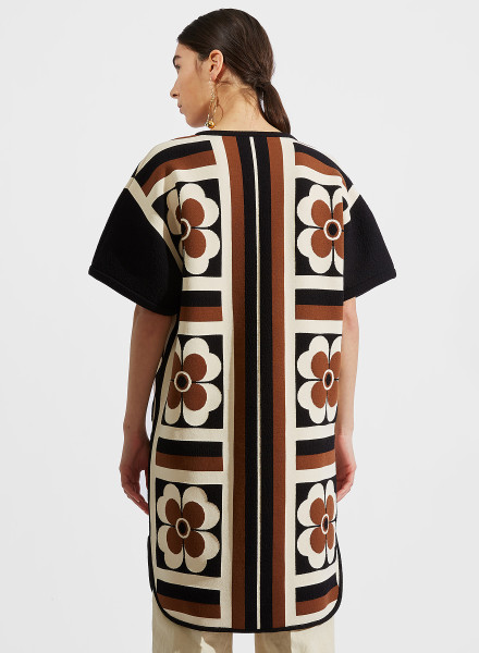 Colville Brown Geometric Tunic