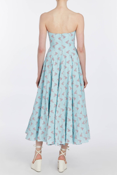 Markarian NY Rousseau Floral Cotton Midi Dress