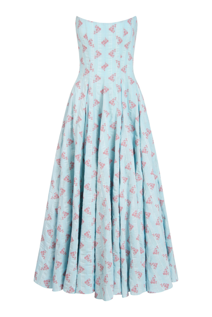 Markarian NY Rousseau Floral Cotton Midi Dress