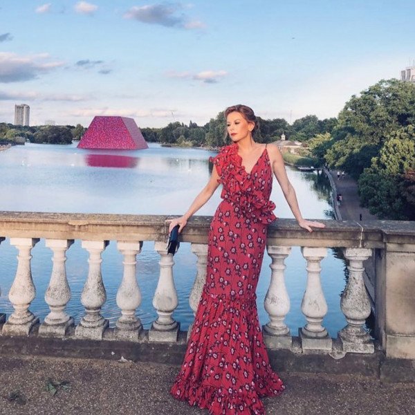 Johanna Ortiz Ruffled Printed Silk Gown