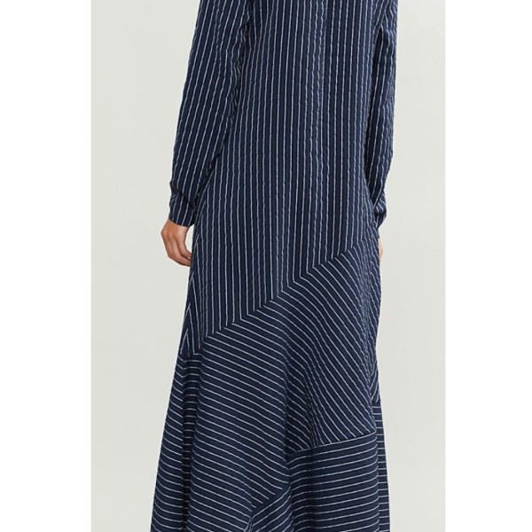 Ganni Navy Stripe Dress