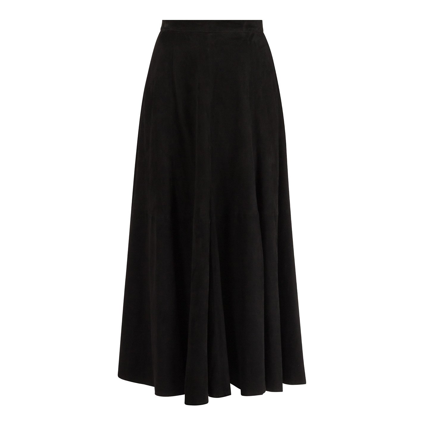 Anna Lascata Flared Suede Skirt