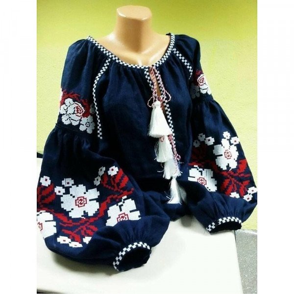 Stand With Ukraine Ukrainian Embroidered Traditional Blouse