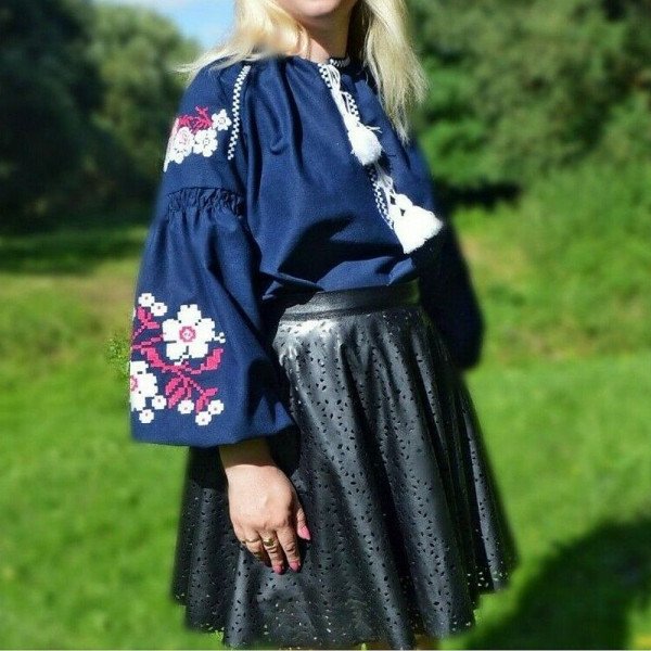 Stand With Ukraine Ukrainian Embroidered Traditional Blouse