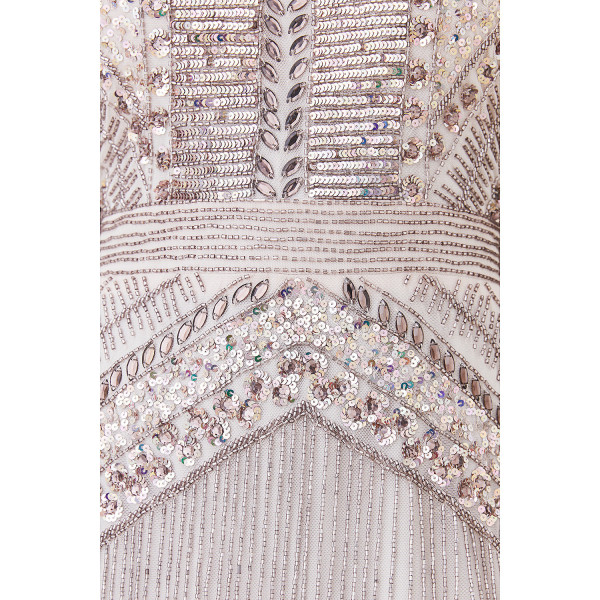 Karen Millen Embellished Halter Fringed Mini Dress