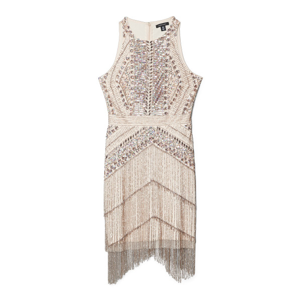 Karen Millen Embellished Halter Fringed Mini Dress