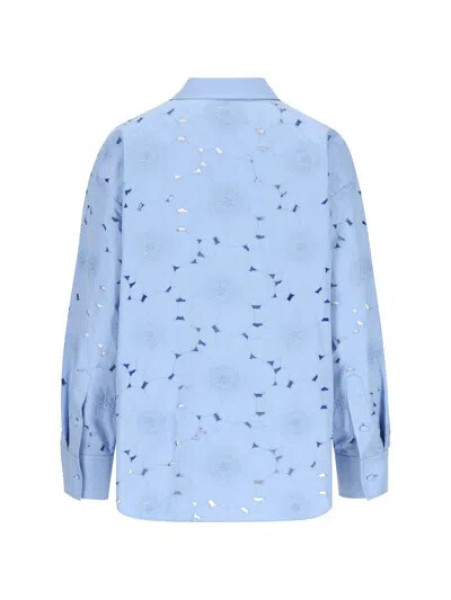 Valentino Valentino Floral Embroidered Long In Iris Lilac