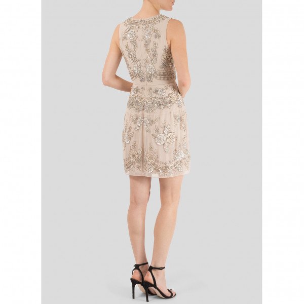 Needle & Thread Sequin And Beaded Floral Mini Dress