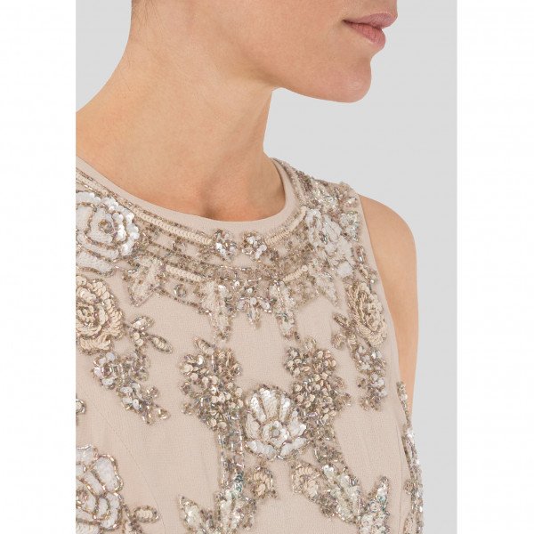 Needle & Thread Sequin And Beaded Floral Mini Dress
