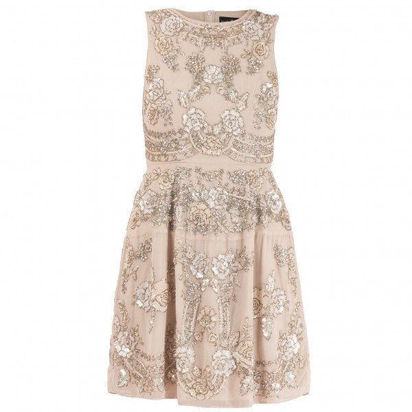 Needle & Thread Sequin And Beaded Floral Mini Dress