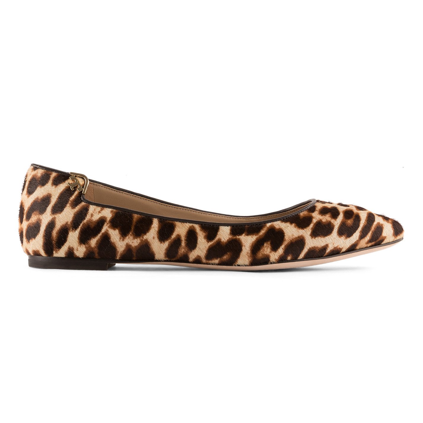 leopard skin flat shoes
