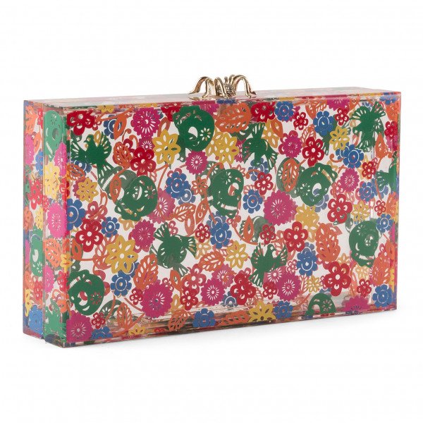 Charlotte Olympia Printed Spider-Clasp Perspex Clutch